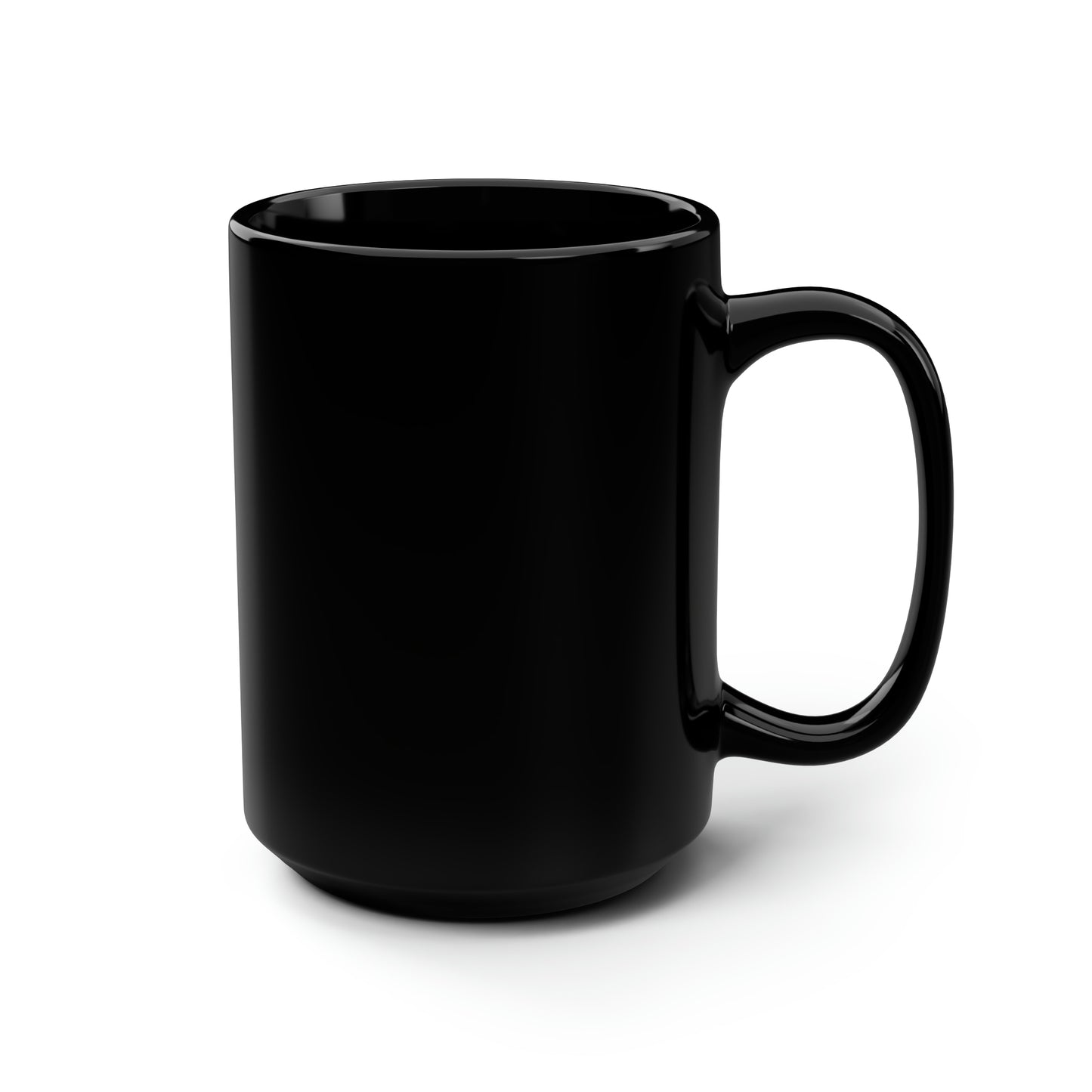 Fearless By Design, Black Mug, 15oz, Right-Handed
